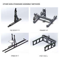 Sistema de movimiento lineal de mesa multieje con actuador de husillo de bolas de aluminio, probado con láser, para posicionamiento XYZ, con engranajes, rodamientos y motor.