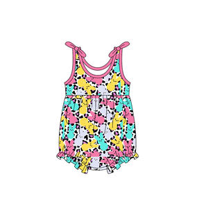 Preventa MOQ 5, Ropa Infantil de Algodón Orgánico con Estampado de Leopardo y Conejitos para Niñas, Ropa Infantil al por Mayor, Nueva Moda, Precio de Fábrica - Product Image 3