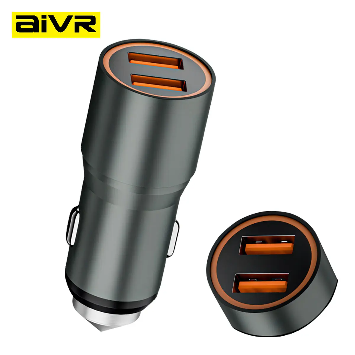 AiVR B101 Type-C автомобильное зарядное устройство с двумя портами USB 40 Вт быстрое зарядное устройство с цифровым дисплеем адаптер быстрой зарядки для IPhone Samsung Xiaomi