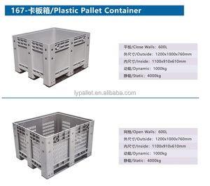 Tùy Chỉnh Bền 600L Nhiệm Vụ Nặng Nề Euro <span class=keywords><strong>Pallet</strong></span> Tái Chế Nhựa <span class=keywords><strong>Stackable</strong></span> <span class=keywords><strong>Container</strong></span> Với 4-Cách Nhập Hộp <span class=keywords><strong>Container</strong></span> - Product Image 5
