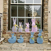 2025 nouvelle couleur de pâques mignon Simulation flocage lapin jardin ornements décoratifs velours lapin