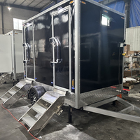 Remorque de toilettes et de douches mobiles VIP en acier, portable, longue durée de vie, 300 cm, pour événements extérieurs