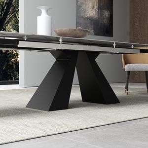 <span class=keywords><strong>Mesa</strong></span> de <span class=keywords><strong>Comedor</strong></span> <span class=keywords><strong>Extensible</strong></span> Moderna de 55'' a 78.78'' para 8 o 10 <span class=keywords><strong>Personas</strong></span>, Tablero de Piedra Sinterizada con Base de Metal, Diseño <span class=keywords><strong>Extensible</strong></span> - Product Image 5