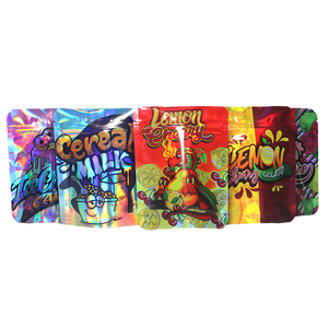 Custom Holographic Ziplock Bags with Heat Seal <strong>Foil</strong> Lining Resealable Mylar <strong>Pouch</strong> for Milk Pet Food Jelly Canned Food - Product Image 6