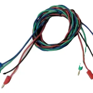 Juego de cables Banana Plug de 2mm Cable de prueba eléctrico de repuesto 0, 5 mm2 chaqueta de PVC 1m