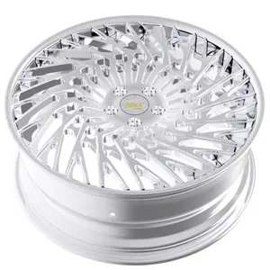 Wholesales 18-24 Inch 5x112/120/114.3 Car Wheels Chrome With Lip Polished Aluminum Forged Car Wheels Rim