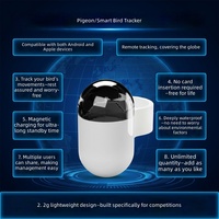 Traceur GPS pour pigeons Parrots Trackr, bague en plastique avec puce, positionnement en temps réel, Bluetooth/WiFi, étanche IP68
