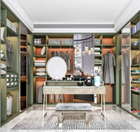 Ensemble de meubles de garde-robe moderne personnalisé de couleur verte pour la maison Solution de stockage de vêtements de chambre à coucher