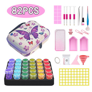 Kit di Strumenti per Pittura Diamantata con Stampa Artistica Moderna, in Plastica Sfumata, con Valigetta per il Trasporto - Product Image 4
