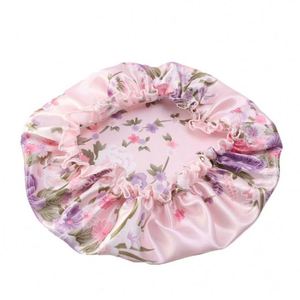 Bonnet de nuit élastique en satin soyeux imprimé pour bébé, bonnet de coiffure pour enfants, bonnets de salon de maquillage, fabrication OEM - Product Image 4