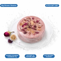 Tablette de douche effervescente OEM ODM Forget Me Not 30g, étiquette privée personnalisée, ensemble cadeau spa apaisant et relaxant pour la douche