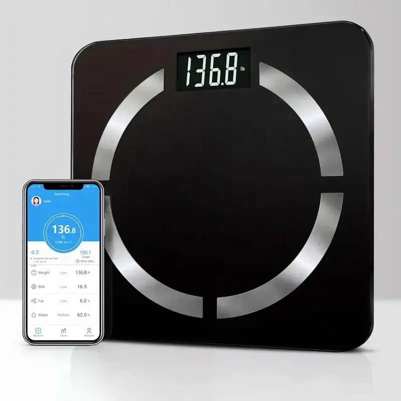 Canny Smart Scale con APP 180Kg Personal BMI Fat Digital Body Weight Báscula de baño