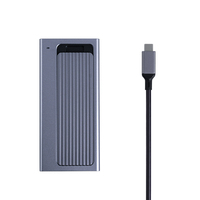 VCOM Gris Aluminio M.2 SATA NVMe SSD Carcasa con USB C A Hub USB 3,1 Gen 2 10Gbps B M Key Adaptador de disco de estado sólido
