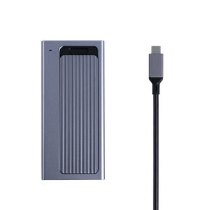 VCOM Gris Aluminio M.2 SATA NVMe SSD Carcasa con <span class=keywords><strong>USB</strong></span> C <span class=keywords><strong>A</strong></span> Hub <span class=keywords><strong>USB</strong></span> 3,1 Gen 2 10Gbps B M Key <span class=keywords><strong>Adaptador</strong></span> de <span class=keywords><strong>disco</strong></span> de estado sólido - Product Image 2