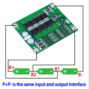 BMS 3S 25A avec équilibrage 3 chaînes 12V/25A pour batterie lithium 18650, plaque 11.1V 12.6V avec protection contre les surcharges 25A (BMS) - Product Image 2