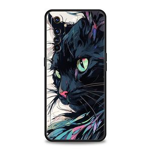 Dessin animé beau chat Art mode coque de téléphone pour Realme 12 11 10 9 8 5G 7 6 GT5 GT3 <span class=keywords><strong>GT2</strong></span> Pro C21 C11 C25 C35 GT <span class=keywords><strong>Neo</strong></span> 2 3 3T 5 couverture - Product Image 2
