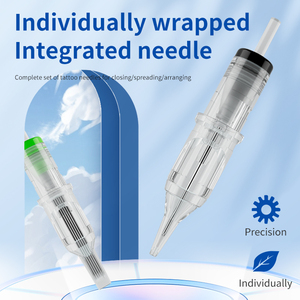 ตลับหมึกพิมพ์ลายขวานผี60ชิ้นแบบกลมสีผสมสีจาง RL RS RM M1เข็มสักโปร่งใส - Product Image 2