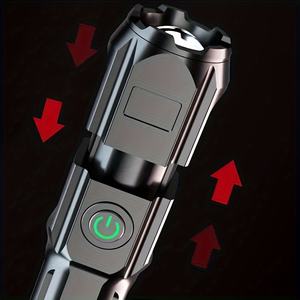 Linterna escalable con 3 modos, alto lumen, mini linterna LED, recargable, para el hogar, exteriores, camping, pesca y buceo - Product Image 4