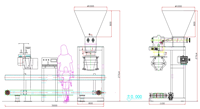 Ligne d'emballage pour farine, café, maïs et poudre de lait (5kg, 10kg, 15kg, 20kg, 25kg) - Machine d'emballage pour céréales et produits laitiers