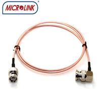 Câble coaxial transparent 3c2v rg59 rg6, 50 pièces, 75 ohm, cordon de raccordement hd hdi mâle à bnc mâle