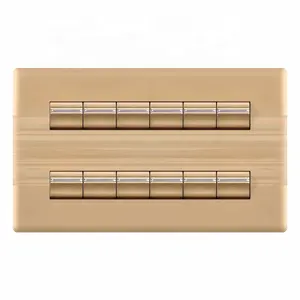 Tyelc Newest design Gold Pakistan 12 GANG light Switch Socket Electric Home China 16a Light switch socket supplier