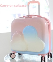 Nouvelle valise à roulettes pour enfants, moderne, en ABS+PC, de couleur bonbon, 20 pouces, épaisse, légère, durable, imperméable