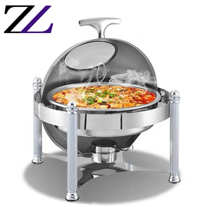 Chauffe-plats professionnels en acier inoxydable, 8 qts, ensemble de plats de service, pour buffet en or, offre spéciale - Product Image 4