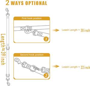 Guinzaglio per Cani di Alta Qualità in Cotone Resistente, Personalizzabile, Regolabile, con Stampa su Entrambi i Lati, per Addestramento e Passeggiate di Cani Grandi/Medi - Product Image 5