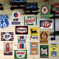 Enseignes personnalisées en étain pour garage Plaques métalliques rétro vintage pour voiture Plaque publicitaire pour moto Affiche d'artisanat pour la vente en gros