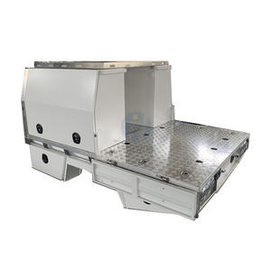 Bandeja y toldo Ute de aluminio de doble cabina adicional individual con guardabarros y caja de herramientas para camioneta - Product Image 3