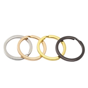 Porte-clés mousqueton en acier inoxydable de haute qualité, style dessin animé, plaqué lig, avec anneau intérieur plat de 25 mm/28 mm/30 mm/35 mm - Product Image 1