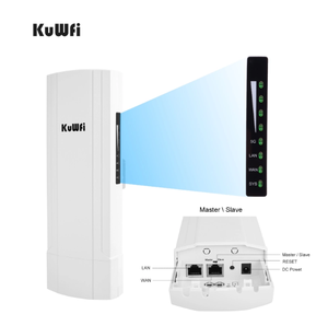 Kuwfi 512ac Gigabit ngoài trời không dây <span class=keywords><strong>Router</strong></span> 5.8G wave2 Wifi Repeater 14dBi Antenna 3-5km Extender 48V PoE Wifi trong kho - Product Image 4