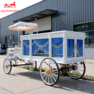 Qianzhimei 2024 Luxury American Funeral Hearse Car Acero blanco y cuero con columna romana eléctrica <span class=keywords><strong>Transporte</strong></span> especial - Product Image 2
