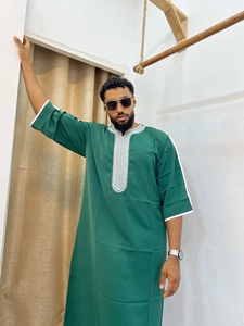 Nouveaux vêtements islamiques hommes Robe caftan musulman homme <span class=keywords><strong>marocain</strong></span> décontracté longue Robe arabe rayé Robe moyen-orient <span class=keywords><strong>Costume</strong></span> National Robe - Product Image 5