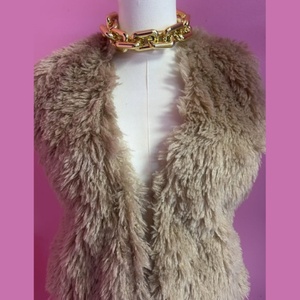 Nuevo <span class=keywords><strong>Chaleco</strong></span> Sexy para <span class=keywords><strong>Mujer</strong></span> 2026, Top Corto con Cuello de Piel y Espalda Descubierta, Ropa de Invierno para <span class=keywords><strong>Mujer</strong></span> - Product Image 1