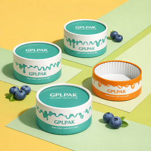 Caja Cilíndrica Biodegradable con Borde Plano y Logotipo Personalizado <span class=keywords><strong>para</strong></span> Pastel de Queso Basco, Empaque de Grado Alimenticio <span class=keywords><strong>para</strong></span> Pastelería - Product Image 2