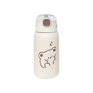 Pompom Bear Insulated Water <b>Bottle</b> 304 Stainless Steel With Straw For Kids Students School Use - Product Image 5