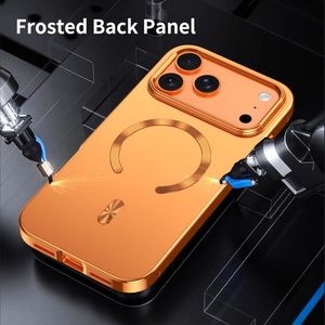 Coques de téléphone portable magnétiques personnalisées avec panneau arrière mat pour iPhone 18 17 15 16 Pro Max 17 Air, cadre en métal aluminium, protection antichoc - Product Image 3