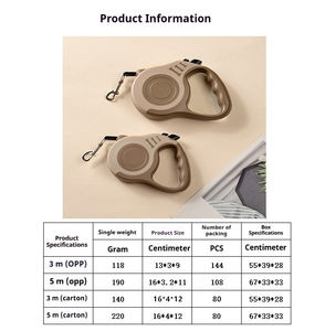 Set di collare al guinzaglio retrattile automatico in Nylon FishPrincess per animali domestici in plastica corda di trazione per piccoli cani medi con motivo stampato - Product Image 6