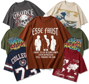 เสื้อยืดคอตตอนแท้ทรงหนา ดีไซน์ฤดูร้อน ลายพิมพ์ด้านหน้า สำหรับทุกเพศทุกวัย  ลดล้างสต็อก ไซส์เดียว - Product Image 1