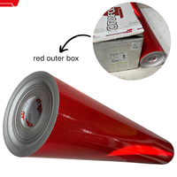 Película reflectante retroreflectante ORAFOL ORALITE VC412 Red Ecoflex, troquelada con plotter, resistente a la intemperie para exteriores, para vehículos.