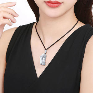 Pendentif en jade naturel de Birmanie Pixiu, bijoux pour femmes, besties mythiques, style chinois, cadeau avec certificat d'évaluation PX45 - Product Image 4