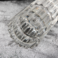 Support de bougie cylindrique cannelé personnalisé Ziao en cristal K9 pour la décoration intérieure haut de gamme des hôtels