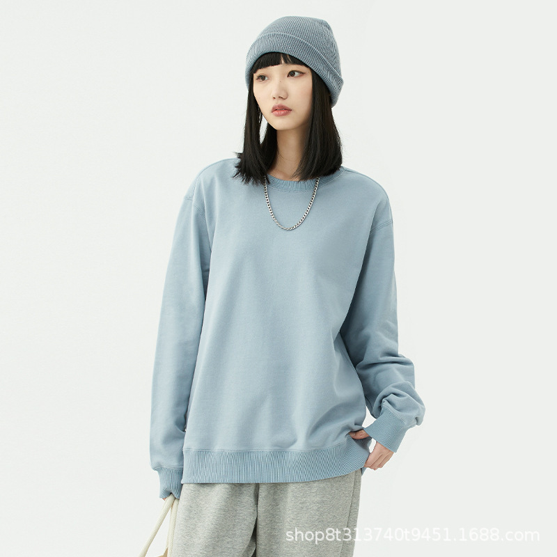 Cuello redondo, azul brumoso BYW3001 [Talla asiática]