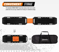 BUNKER INDUST Plaques de traction robustes 20T en nylon de 2m extra-longues pour voiture, neige, 4x4, tout-terrain, sable et récupération 4WD