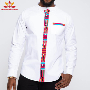 <span class=keywords><strong>Chemise</strong></span> à boutons pour <span class=keywords><strong>homme</strong></span> tendance à imprimé africain, couleur contrastée, vente chaude <span class=keywords><strong>2021</strong></span>, chemises Ankara - Product Image 6