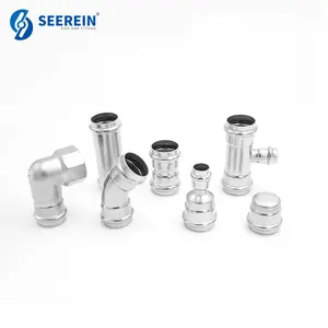 High Standard 304 pipe Fitting V-TYPE fitting pipe Press Fitting Nickelplating Male Tee Stainless steel Fitting