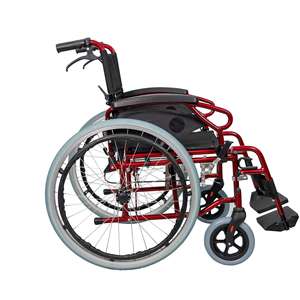 Silla de Ruedas Plegable Ligera de Aleación de Aluminio para Personas Mayores o con Discapacidad, Fácil de Transportar, Autopropulsada - Product Image 2