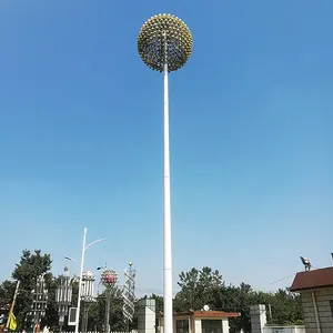 15m 18m 20m 25m 30m 35m Q235 In Acciaio Bianco di Alta Mast Luce per Strada sport Stadio Piazza Porto Aeroporto Parcheggio Autostrada