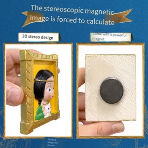 Résine réfrigérateur autocollant 3d tridimensionnel monde célèbre peinture personnages bijoux cadeaux arts et artisanat <span class=keywords><strong>aimant</strong></span> autocollant - Product Image 2